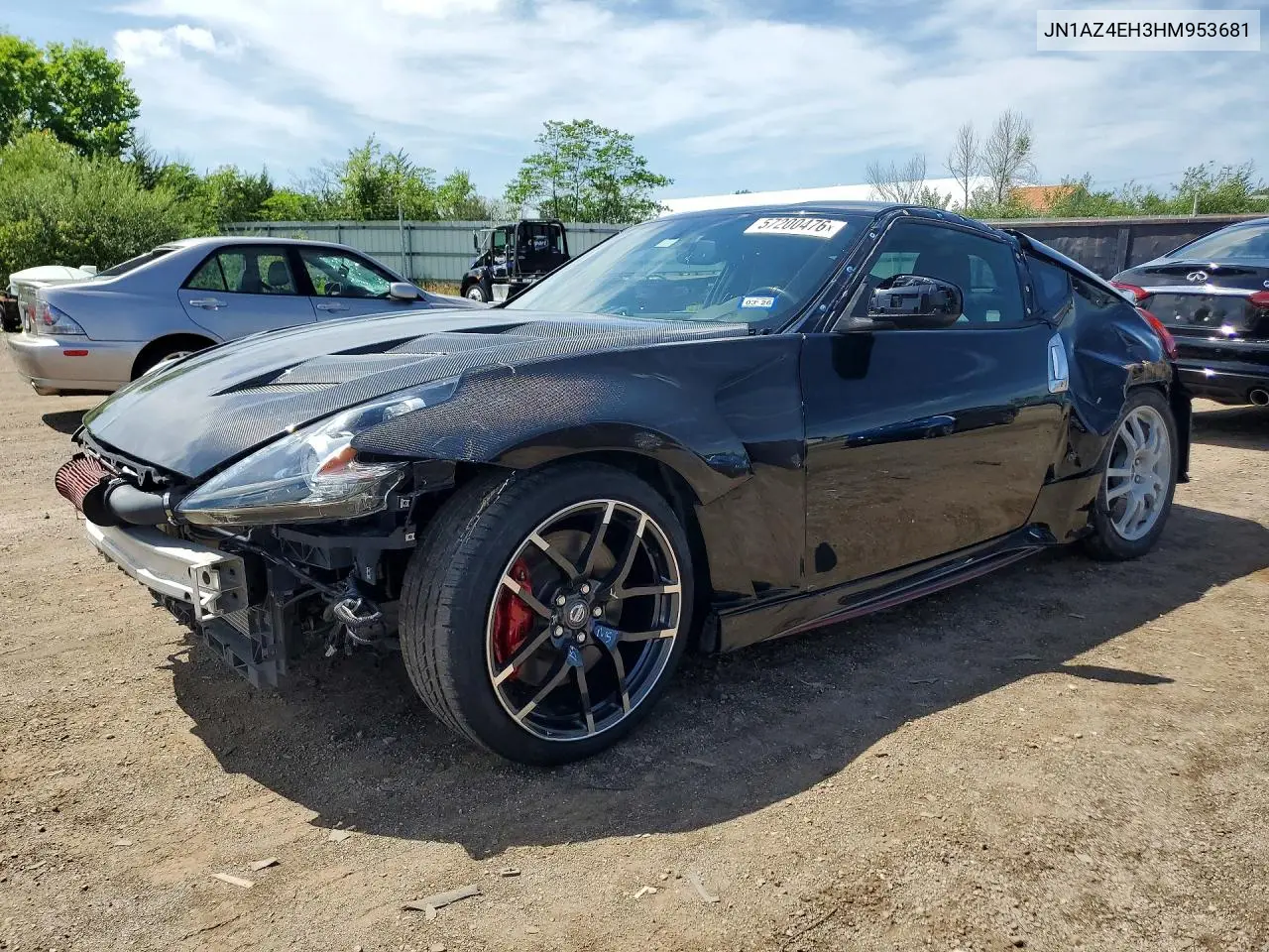 2017 Nissan 370Z Nismo VIN: JN1AZ4EH3HM953681 Lot: 57200476