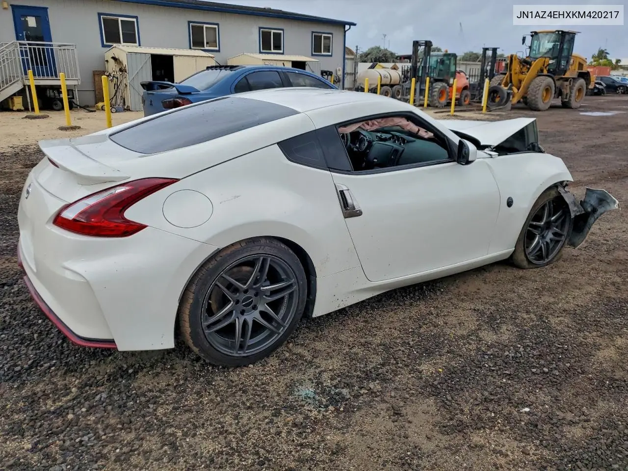 2019 Nissan 370Z Base VIN: JN1AZ4EHXKM420217 Lot: 97452235