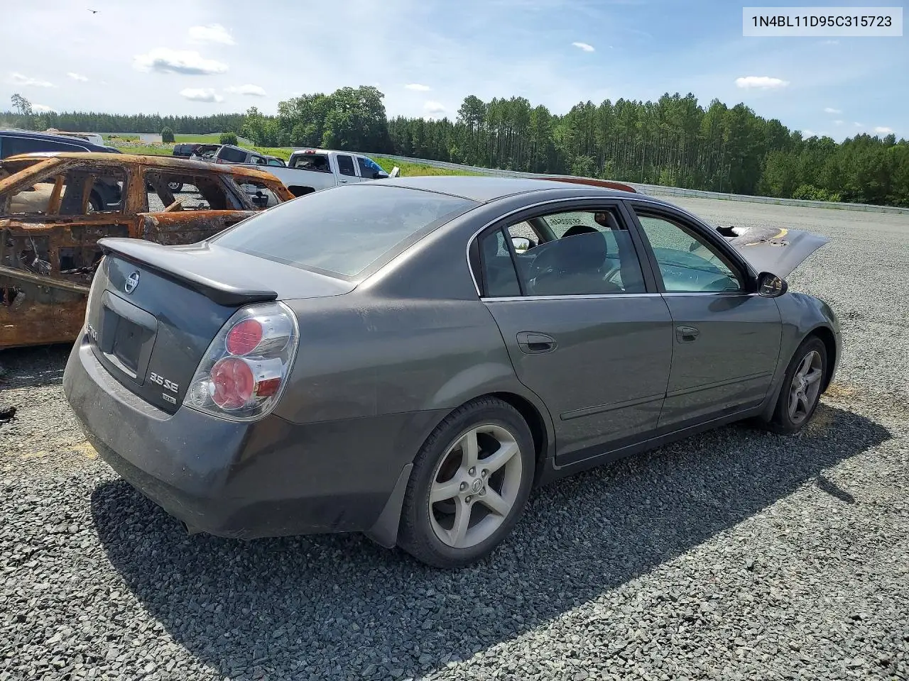 2005 Nissan Altima 3.5 Se VIN: 1N4BL11D95C315723 Lot: 58700546