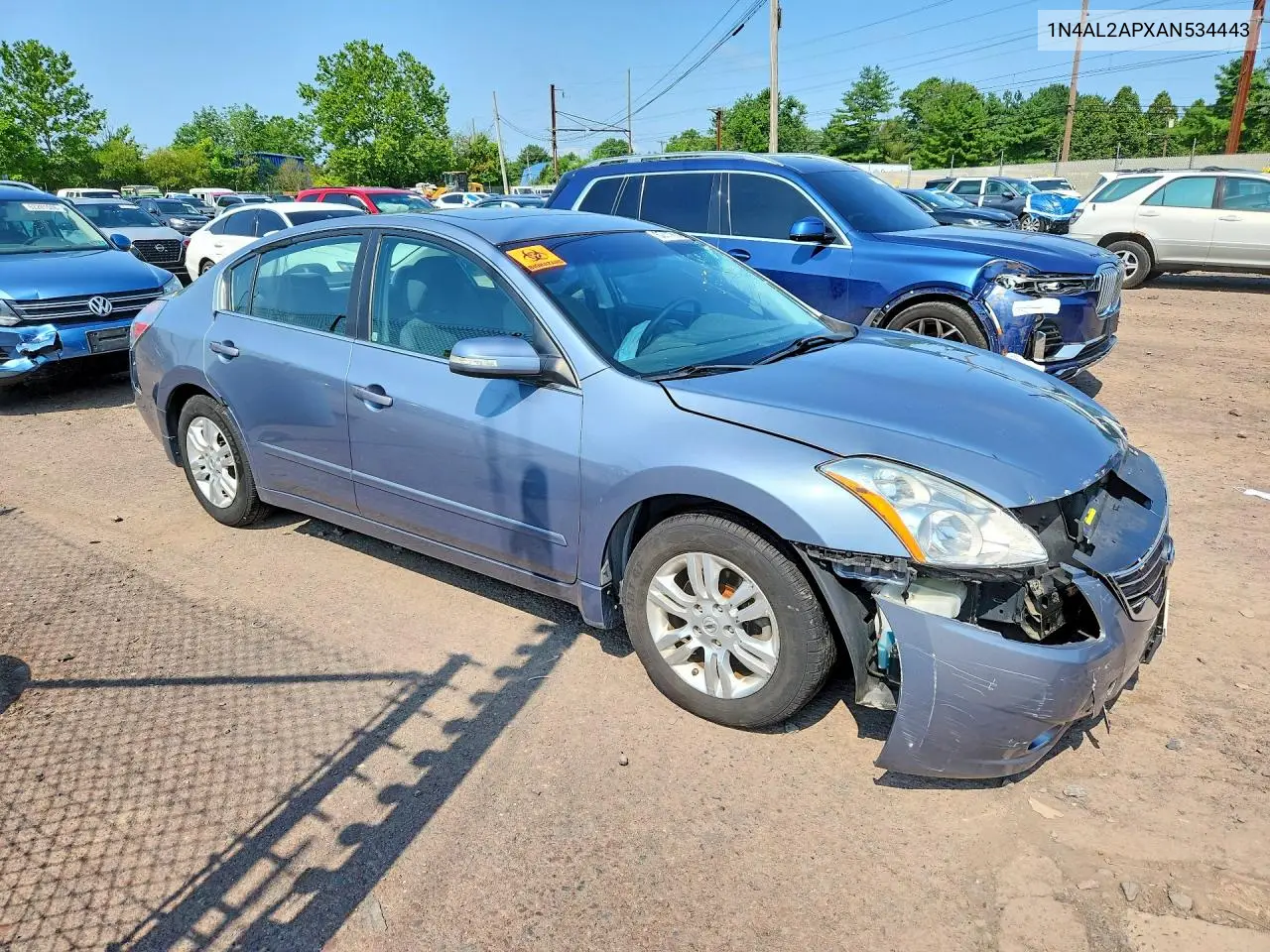 2010 Nissan Altima 2.5 VIN: 1N4AL2APXAN534443 Lot: 62118626