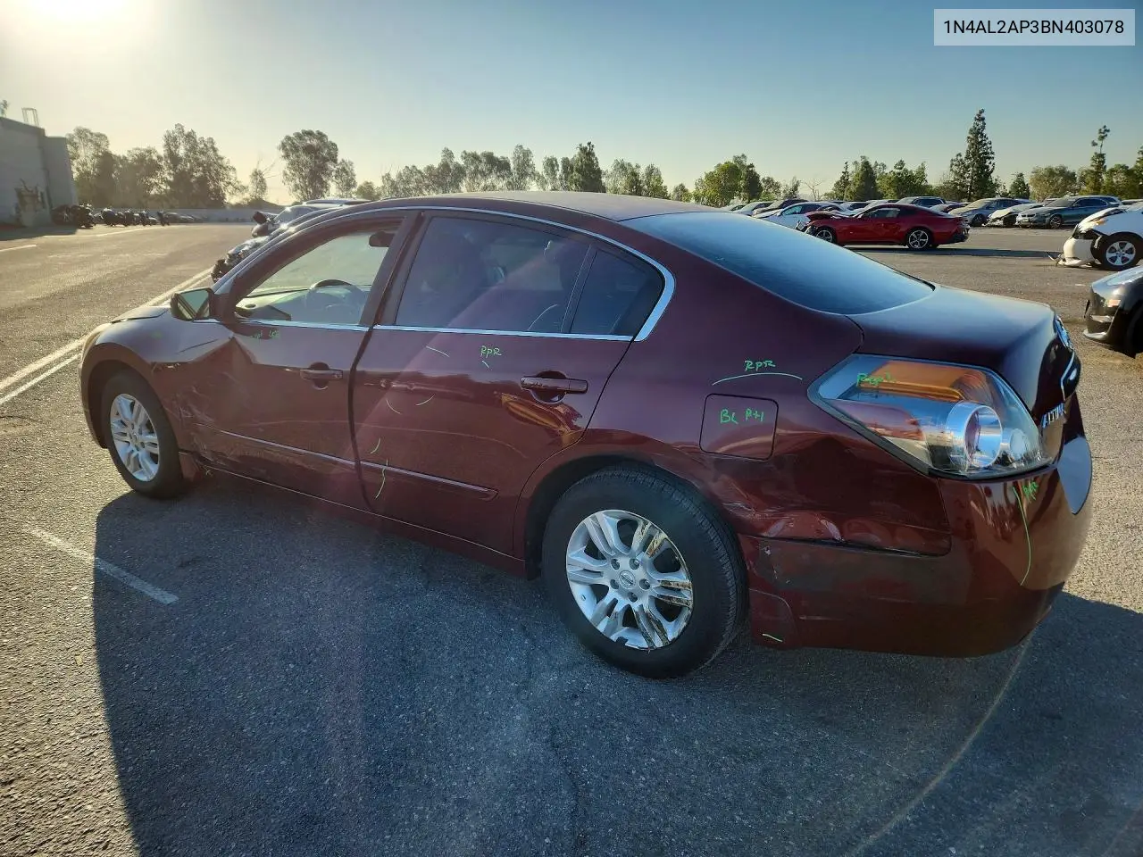 2011 Nissan Altima 2.5 VIN: 1N4AL2AP3BN403078 Lot: 61807656
