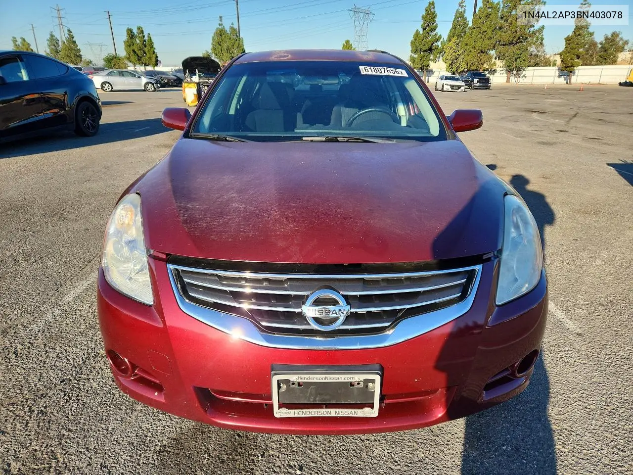 2011 Nissan Altima 2.5 VIN: 1N4AL2AP3BN403078 Lot: 61807656