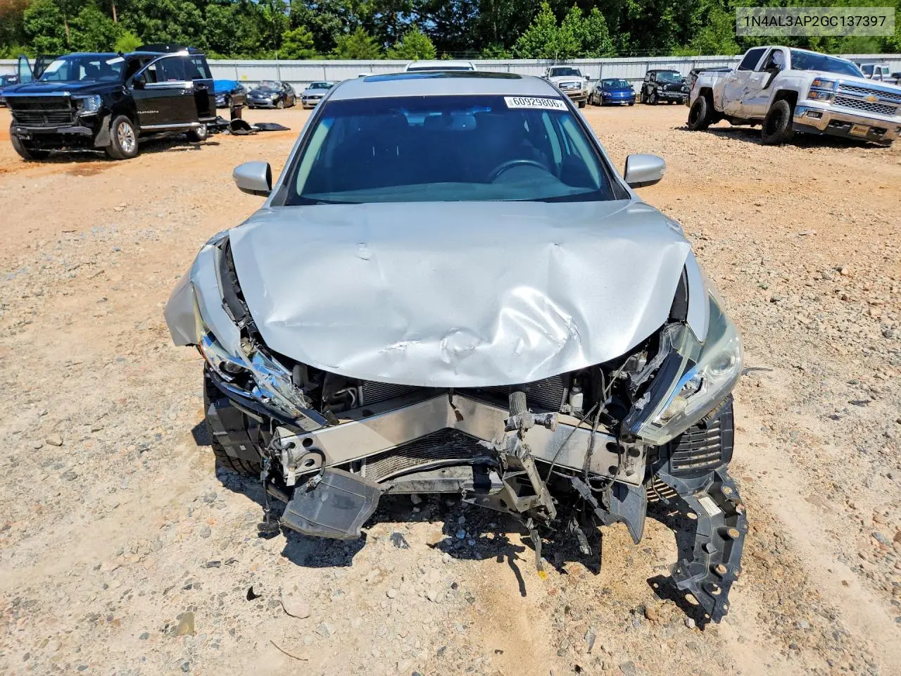 2016 Nissan Altima 2.5 Sv VIN: 1N4AL3AP2GC137397 Lot: 60929806