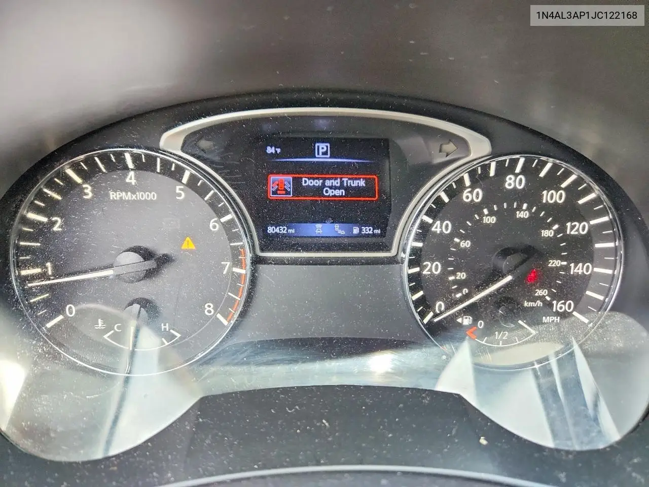 2018 Nissan Altima 2.5 Sl VIN: 1N4AL3AP1JC122168 Lot: 62016646