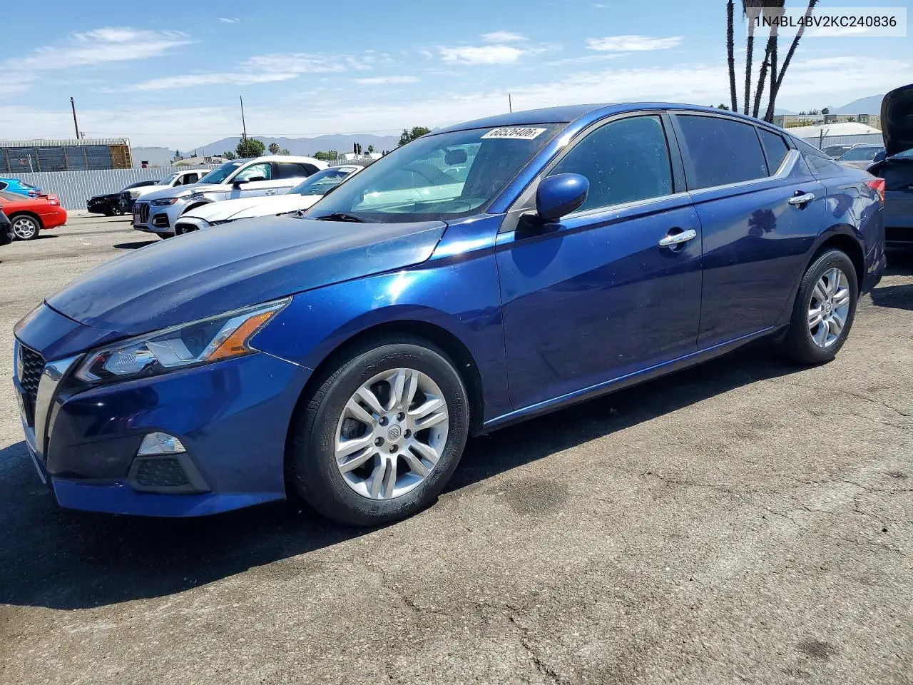 2019 Nissan Altima S VIN: 1N4BL4BV2KC240836 Lot: 60526406