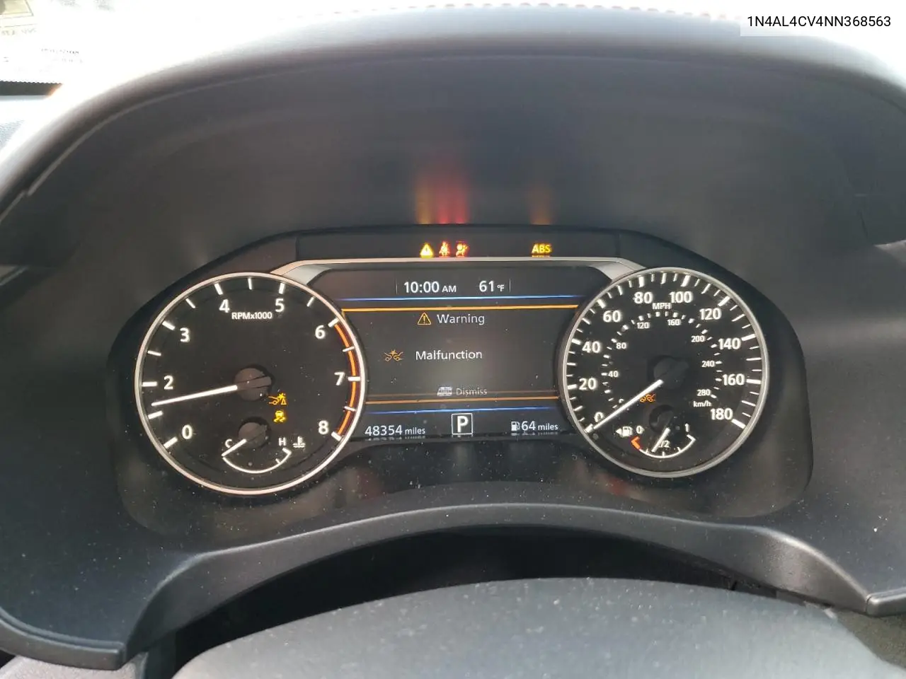 1N4AL4CV4NN368563 2022 Nissan Altima Sr