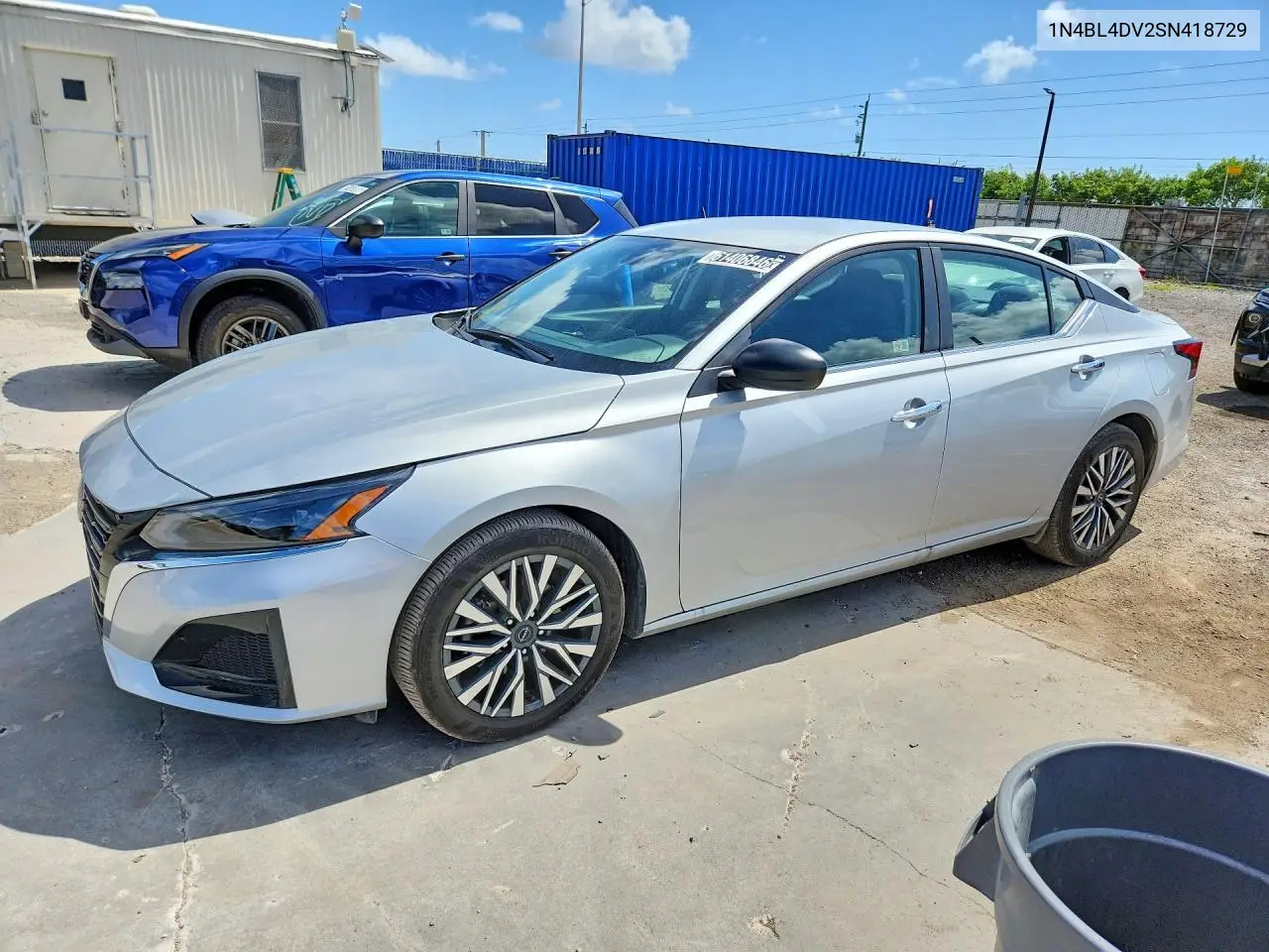 2025 Nissan Altima Sv VIN: 1N4BL4DV2SN418729 Lot: 61406846