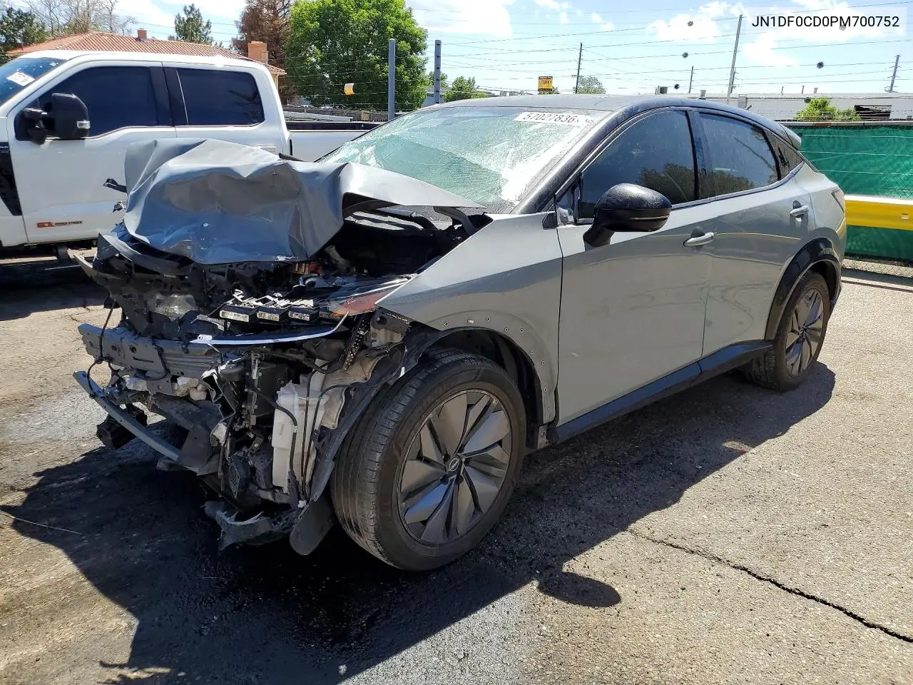 2023 Nissan Ariya Platinum + VIN: JN1DF0CD0PM700752 Lot: 57027836