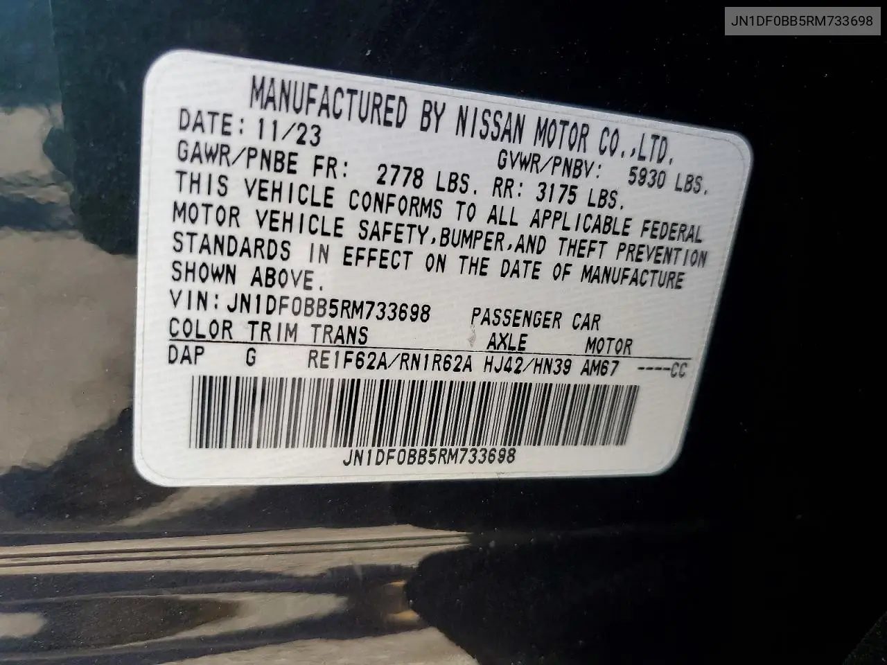 2024 Nissan Ariya Evolve+ VIN: JN1DF0BB5RM733698 Lot: 75247935