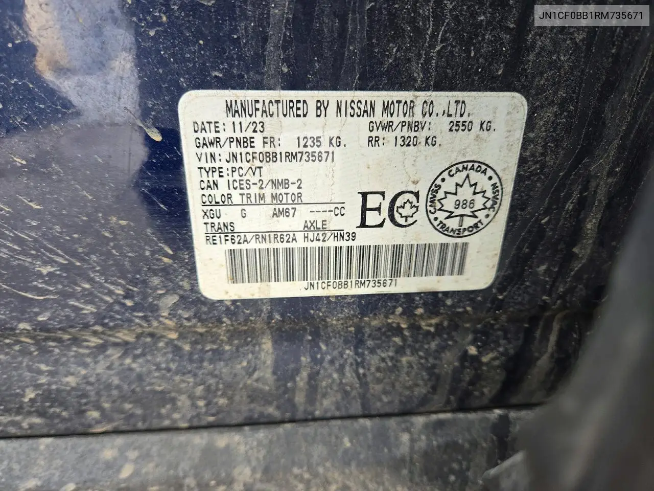 2024 Nissan Ariya Engage E-4Orce VIN: JN1CF0BB1RM735671 Lot: 77760515
