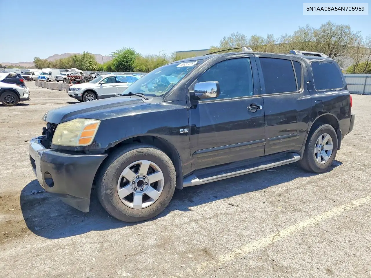 2004 Nissan Armada Se/Le VIN: 5N1AA08A54N705959 Lot: 59337426