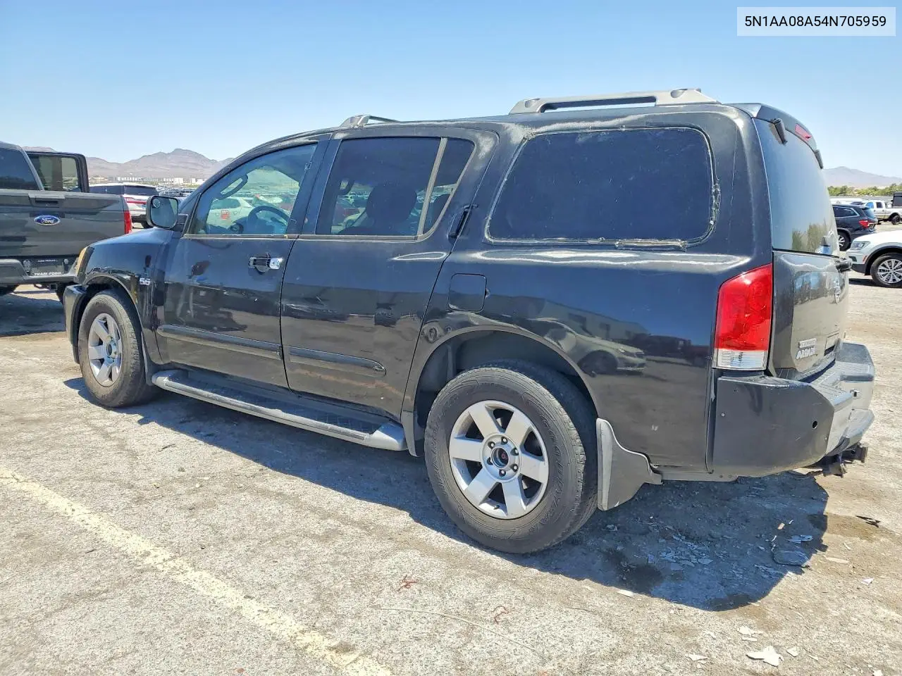 2004 Nissan Armada Se/Le VIN: 5N1AA08A54N705959 Lot: 59337426