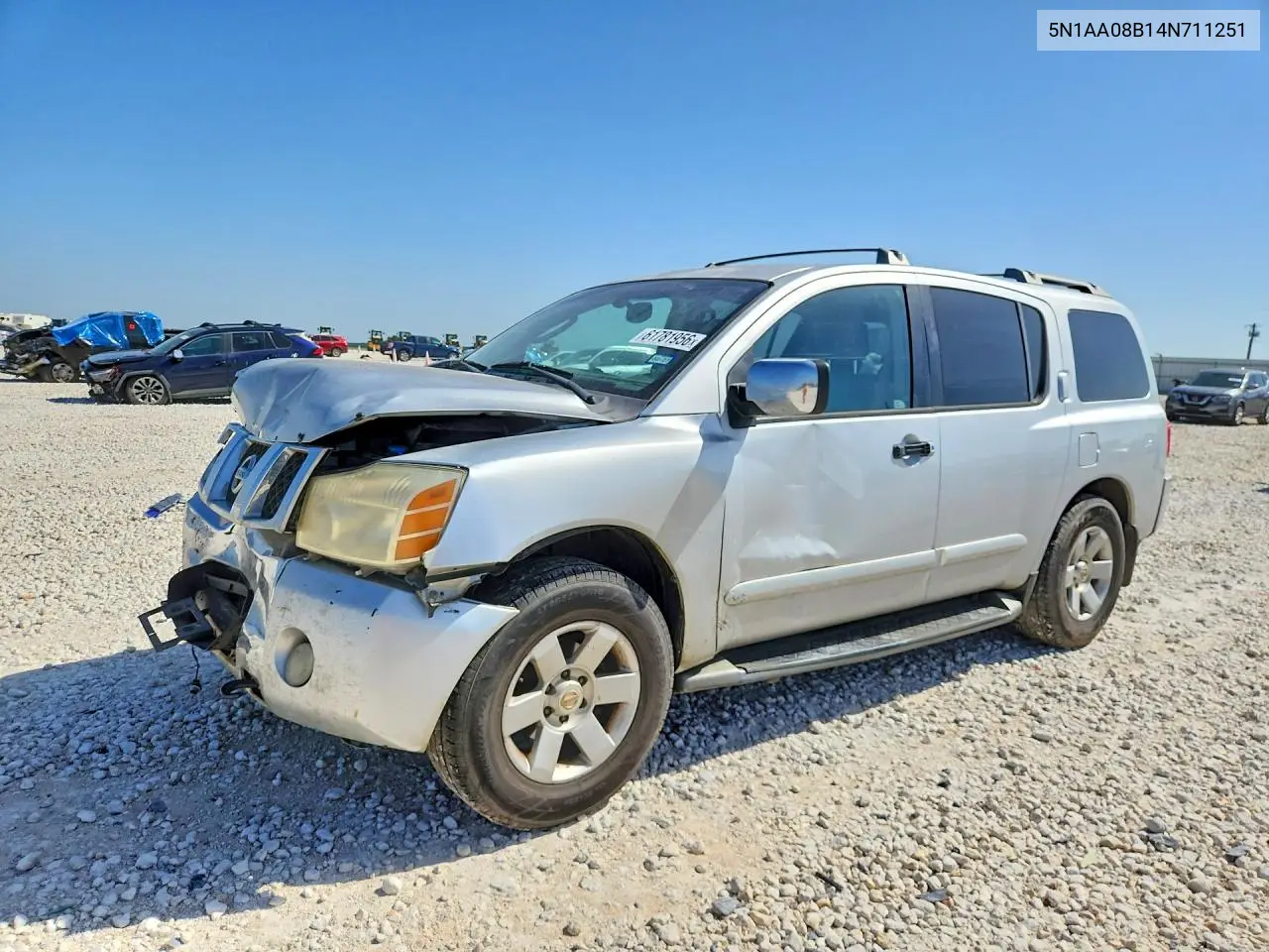 2004 Nissan Armada Se VIN: 5N1AA08B14N711251 Lot: 61781956