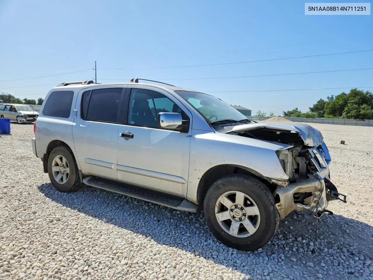 2004 Nissan Armada Se VIN: 5N1AA08B14N711251 Lot: 61781956