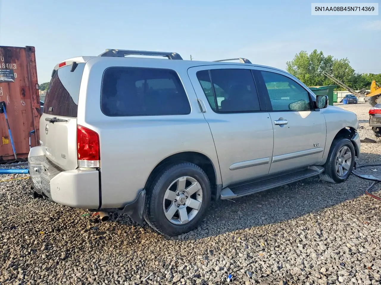 2005 Nissan Armada Se/Le VIN: 5N1AA08B45N714369 Lot: 59595466