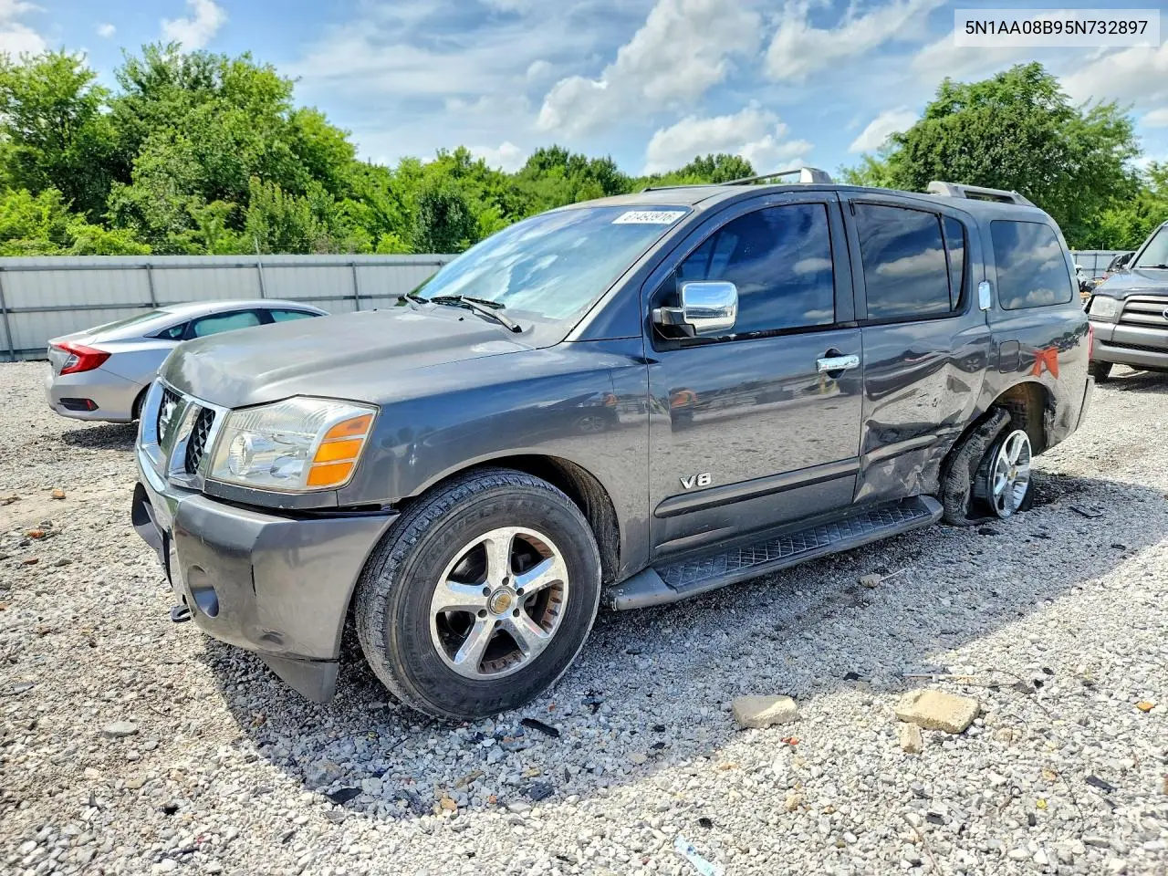 2005 Nissan Armada Se VIN: 5N1AA08B95N732897 Lot: 61493916