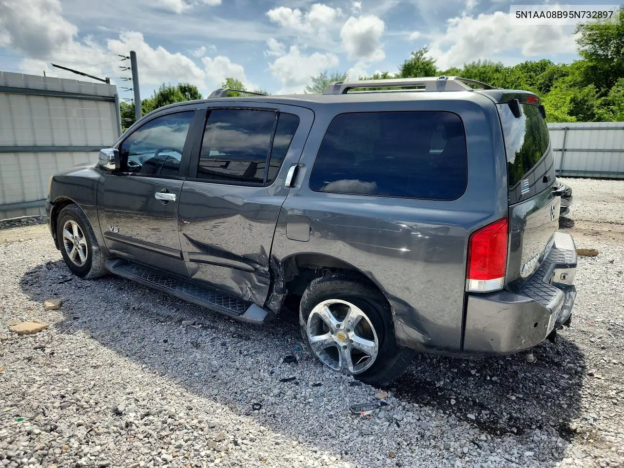 2005 Nissan Armada Se VIN: 5N1AA08B95N732897 Lot: 61493916