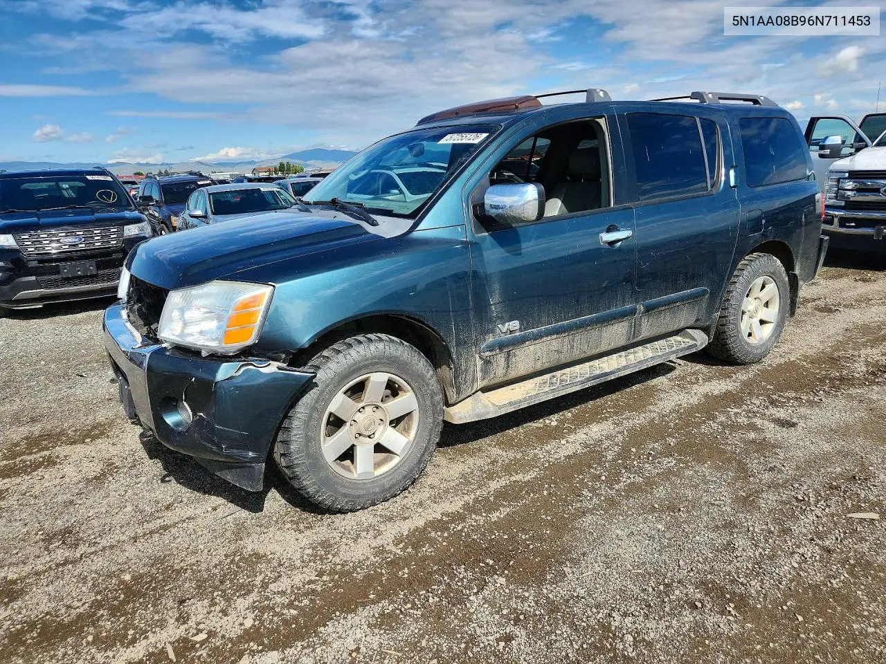 2006 Nissan Armada Se VIN: 5N1AA08B96N711453 Lot: 57255126