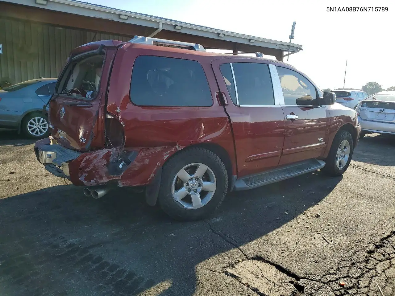 2006 Nissan Armada Se VIN: 5N1AA08B76N715789 Lot: 95589845