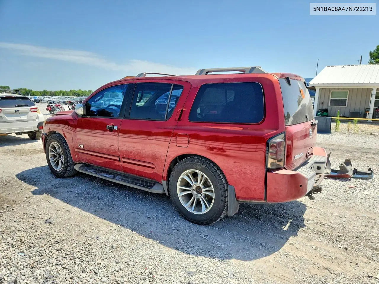 2007 Nissan Armada Se Ffv VIN: 5N1BA08A47N722213 Lot: 61957606