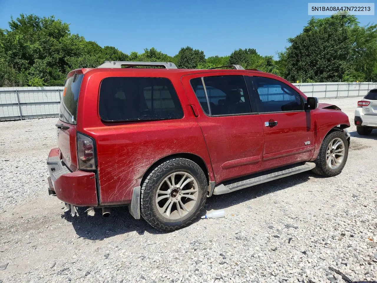 2007 Nissan Armada Se Ffv VIN: 5N1BA08A47N722213 Lot: 61957606