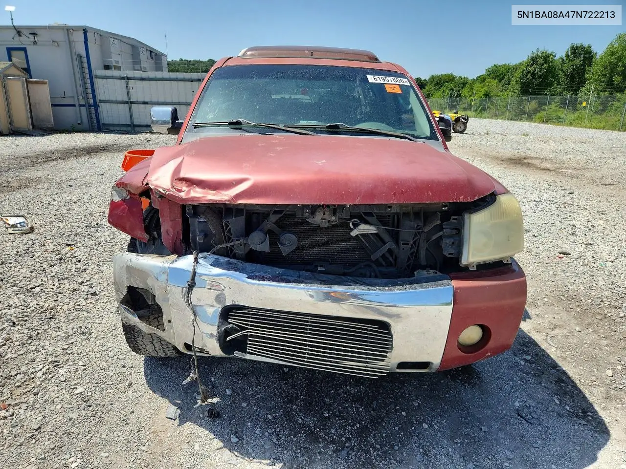 2007 Nissan Armada Se Ffv VIN: 5N1BA08A47N722213 Lot: 61957606