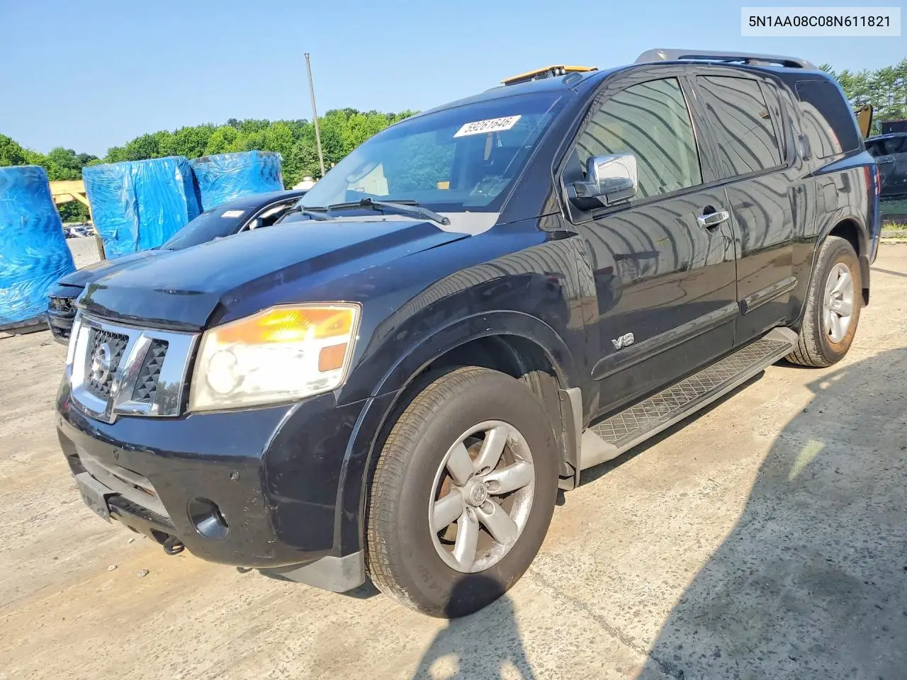 2008 Nissan Armada Se VIN: 5N1AA08C08N611821 Lot: 59261646