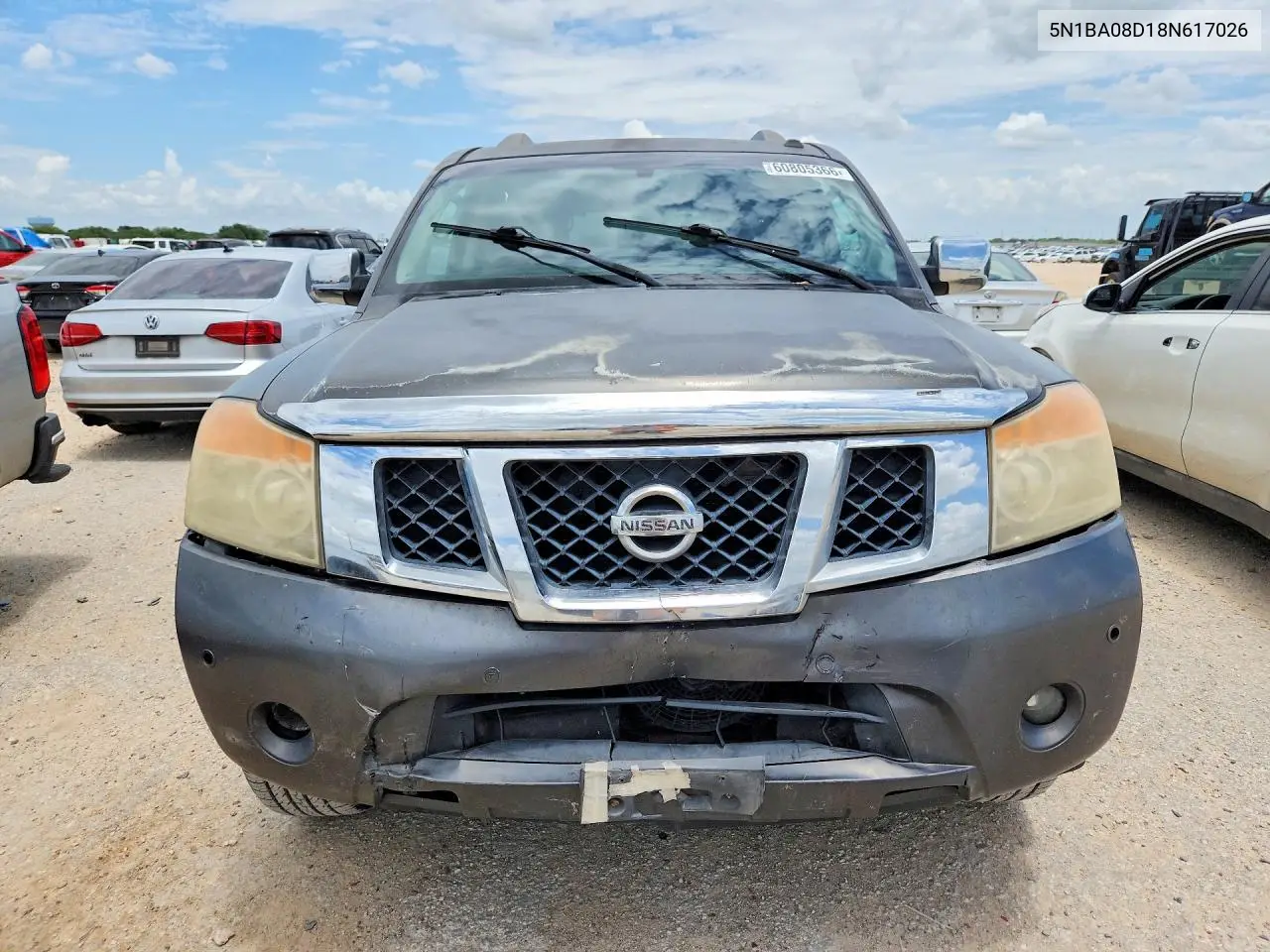 2008 Nissan Armada Se Ffv VIN: 5N1BA08D18N617026 Lot: 60805366