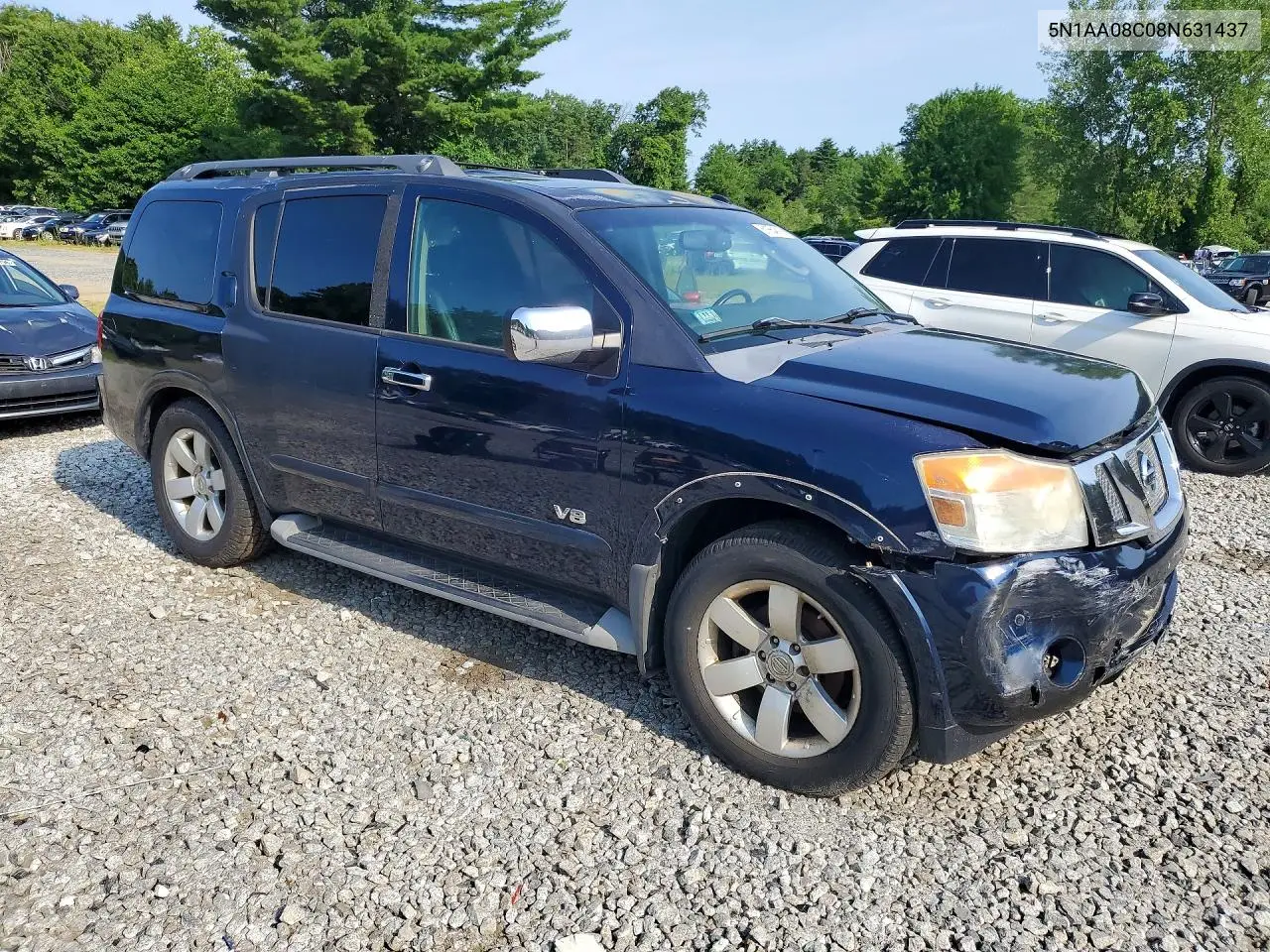 2008 Nissan Armada Se VIN: 5N1AA08C08N631437 Lot: 61664816