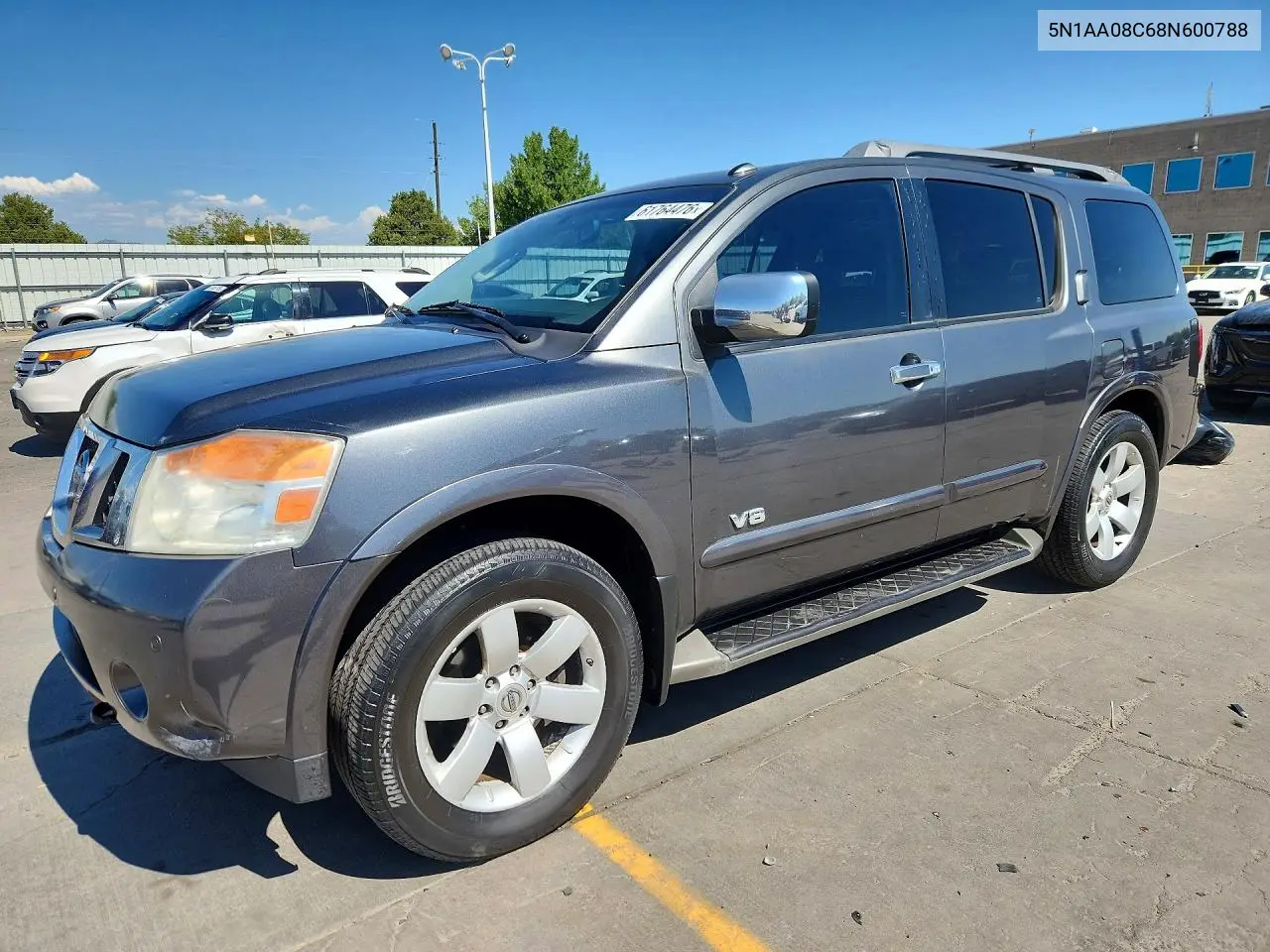 2008 Nissan Armada Se VIN: 5N1AA08C68N600788 Lot: 61764476