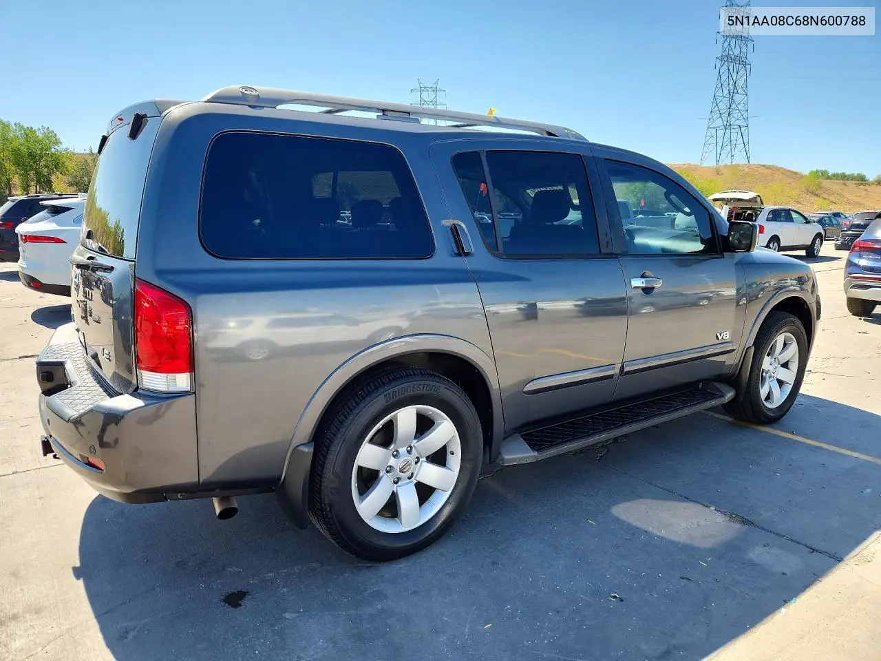 2008 Nissan Armada Se VIN: 5N1AA08C68N600788 Lot: 61764476
