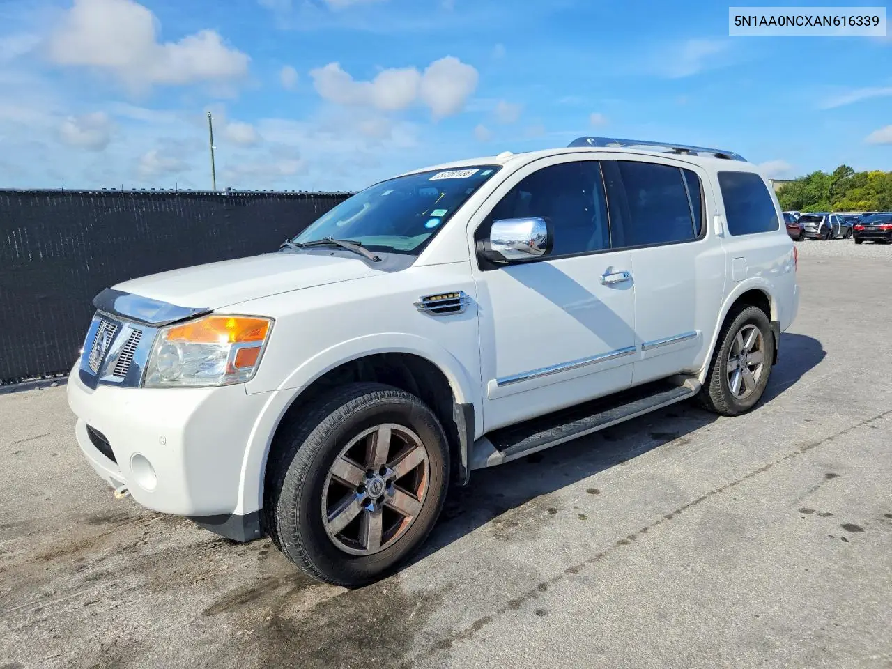 2010 Nissan Armada Se VIN: 5N1AA0NCXAN616339 Lot: 57382336