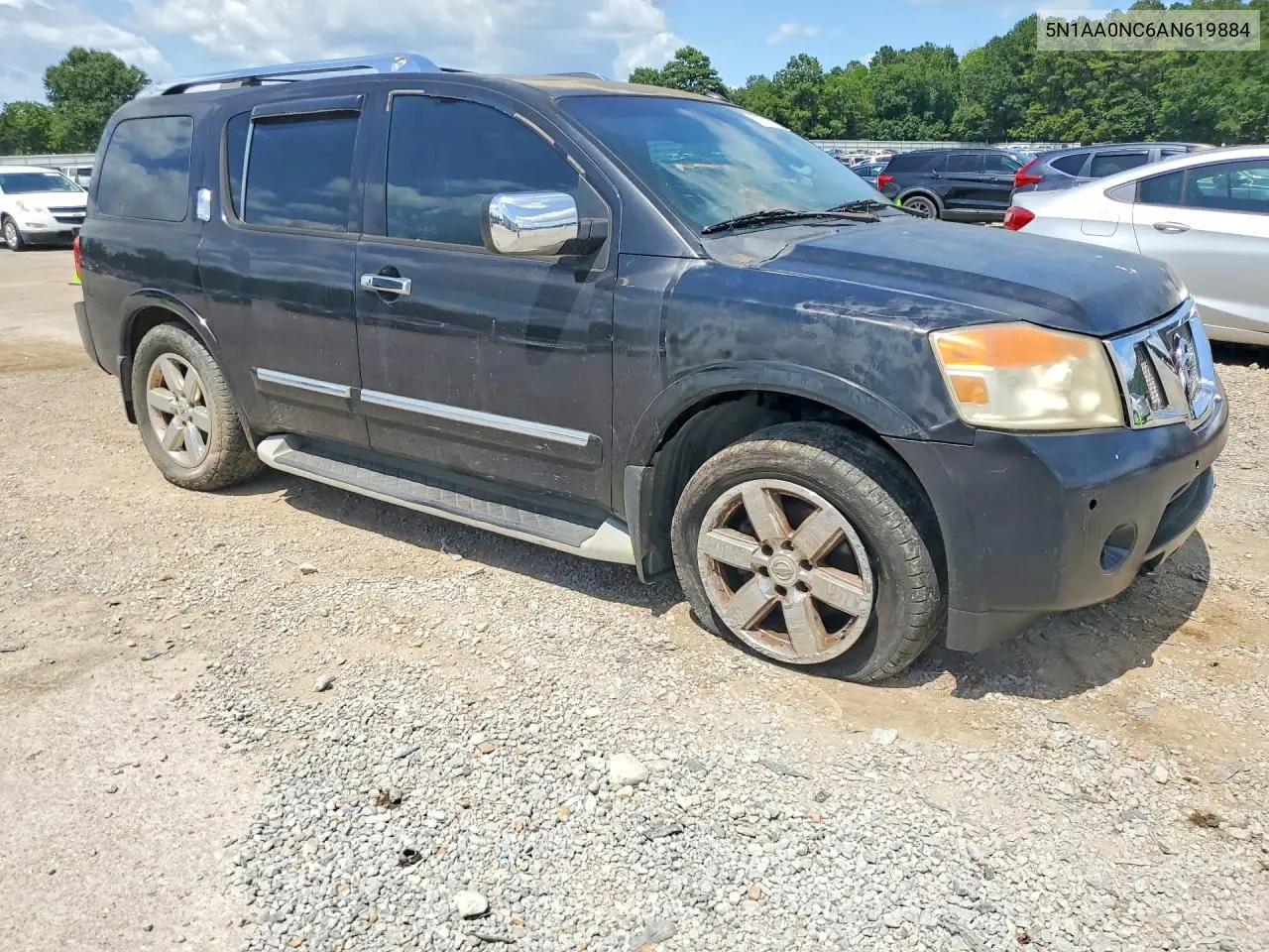 2010 Nissan Armada Se VIN: 5N1AA0NC6AN619884 Lot: 61633706