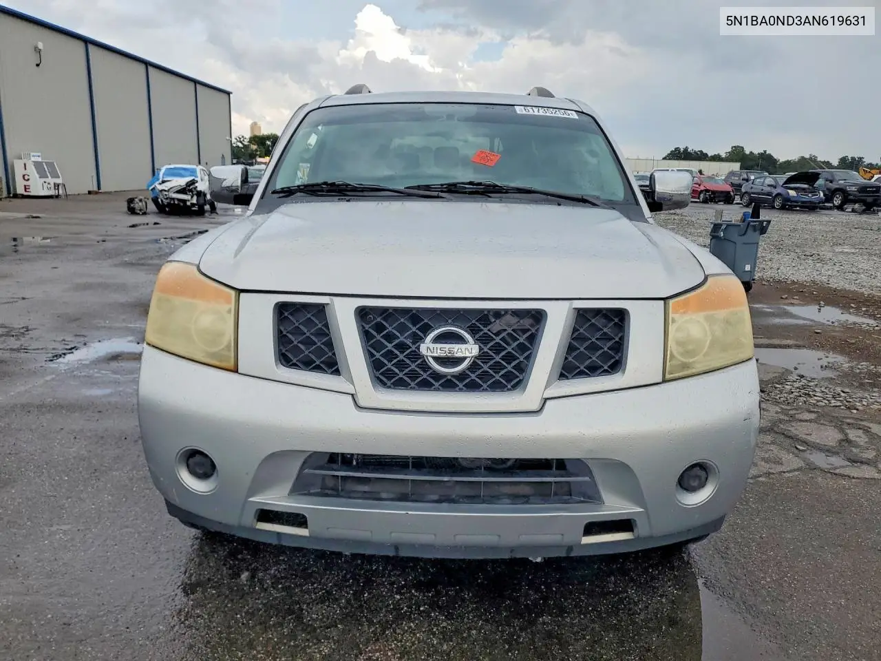 2010 Nissan Armada Se VIN: 5N1BA0ND3AN619631 Lot: 61735256