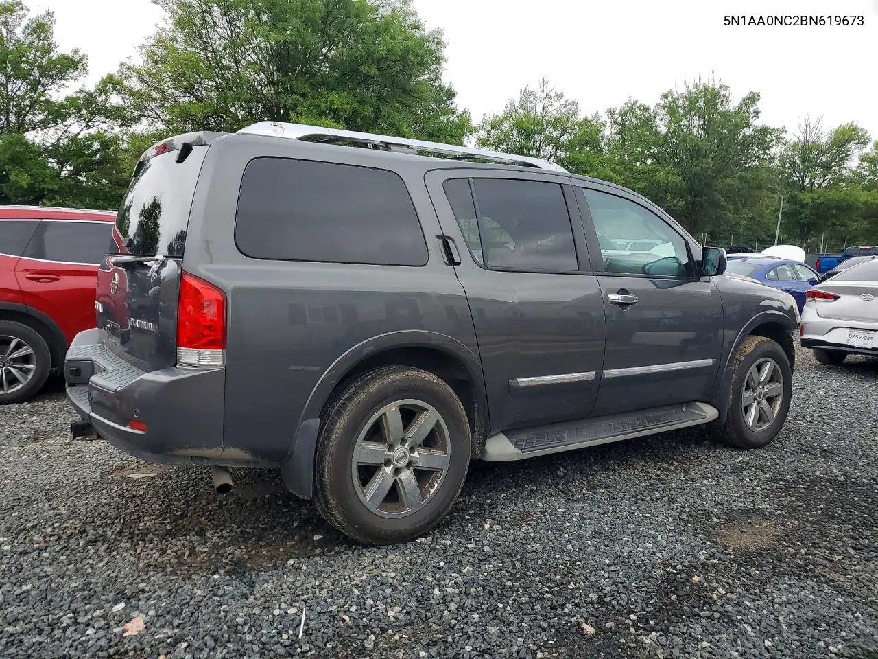 2011 Nissan Armada Sv VIN: 5N1AA0NC2BN619673 Lot: 60169306