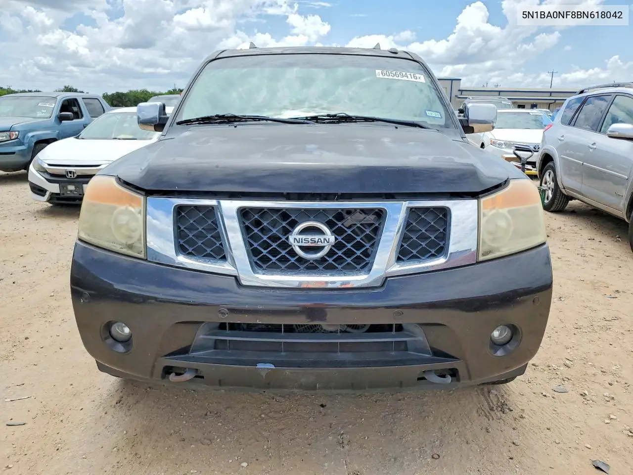 2011 Nissan Armada Platinum VIN: 5N1BA0NF8BN618042 Lot: 60569416