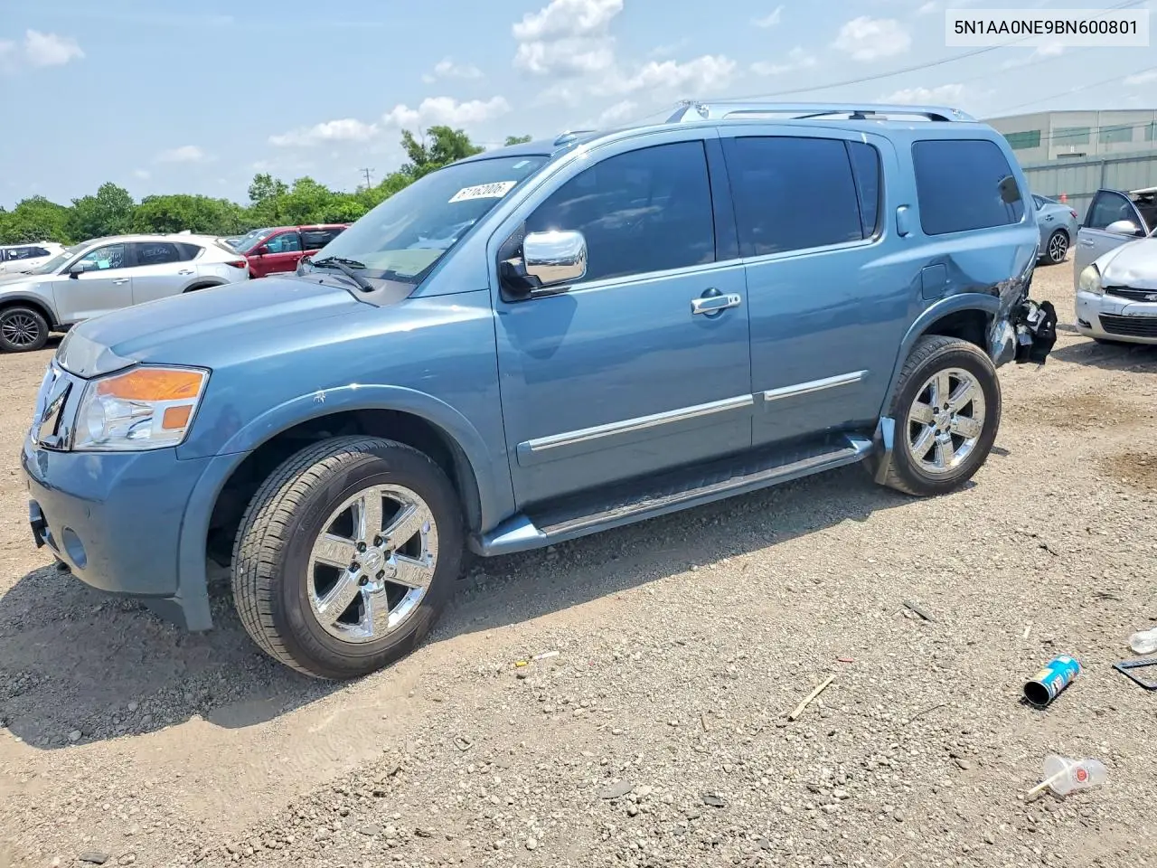 2011 Nissan Armada Platinum VIN: 5N1AA0NE9BN600801 Lot: 61162006