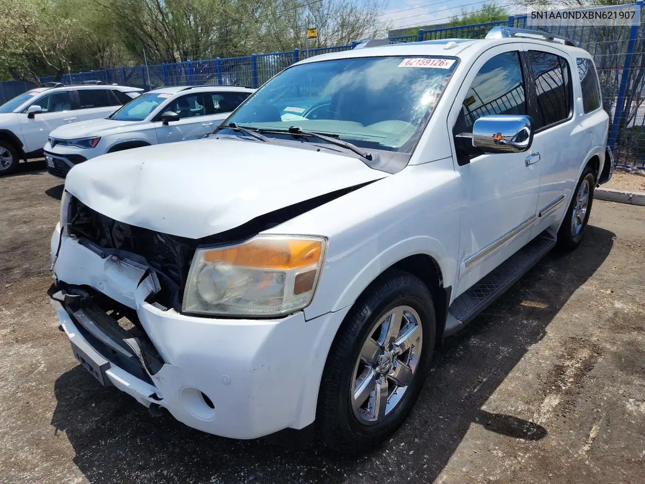 2011 Nissan Armada Sv VIN: 5N1AA0NDXBN621907 Lot: 62159126