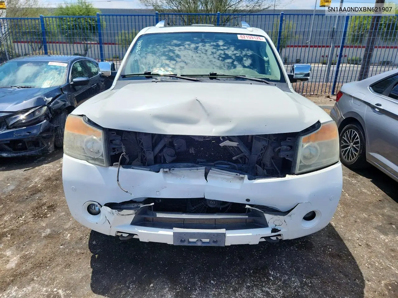 2011 Nissan Armada Sv VIN: 5N1AA0NDXBN621907 Lot: 62159126