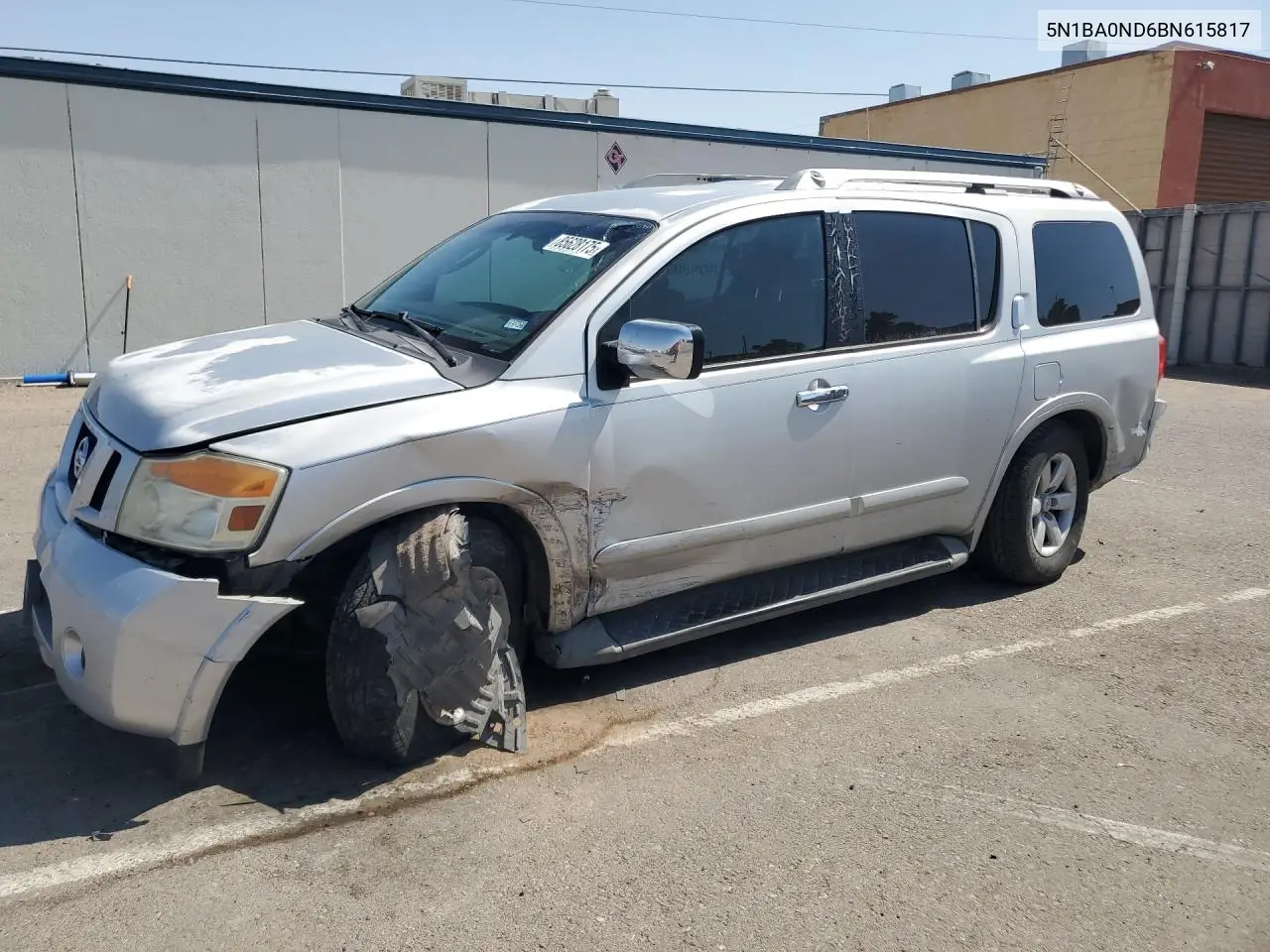 2011 Nissan Armada Sv VIN: 5N1BA0ND6BN615817 Lot: 85628175