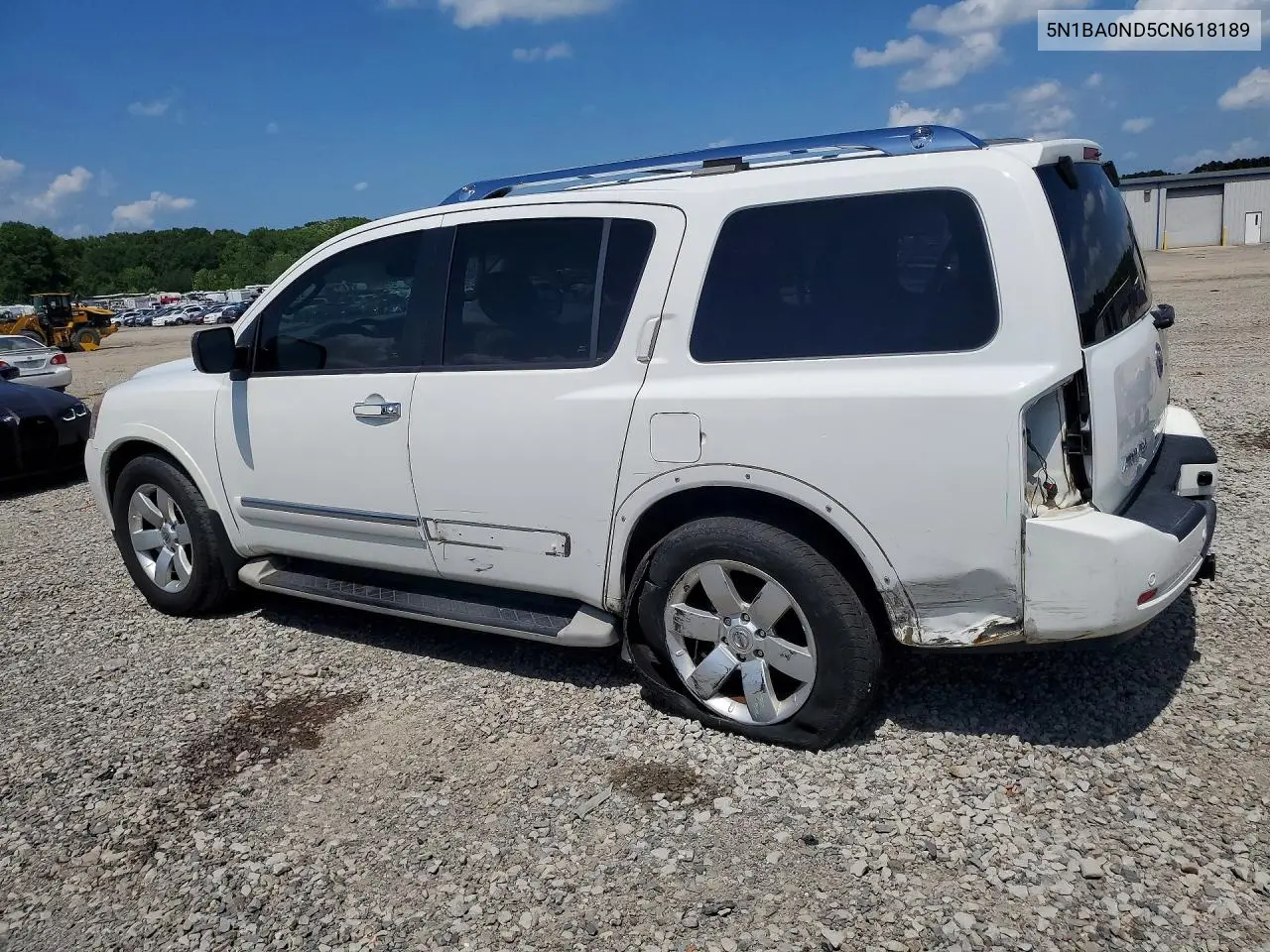 2012 Nissan Armada Sv VIN: 5N1BA0ND5CN618189 Lot: 56673866