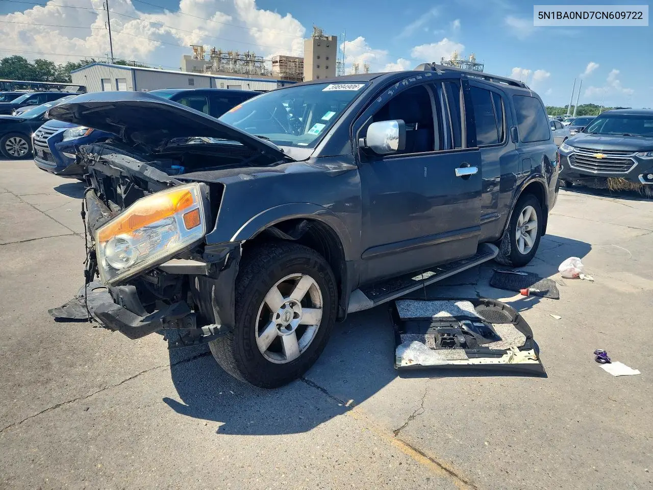 2012 Nissan Armada Sv VIN: 5N1BA0ND7CN609722 Lot: 59894906