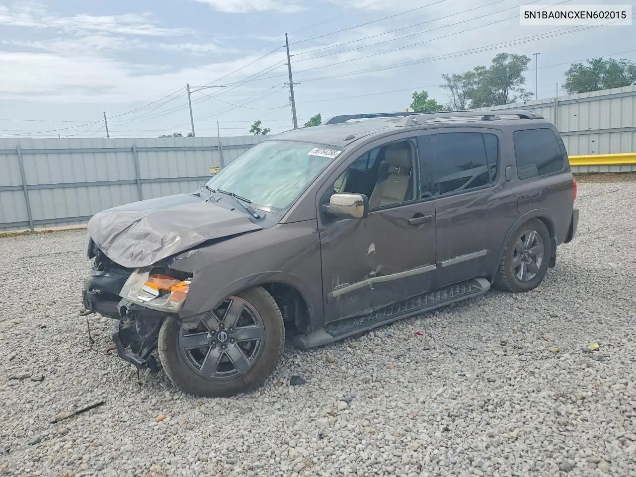 2014 Nissan Armada Platinum VIN: 5N1BA0NCXEN602015 Lot: 58784286