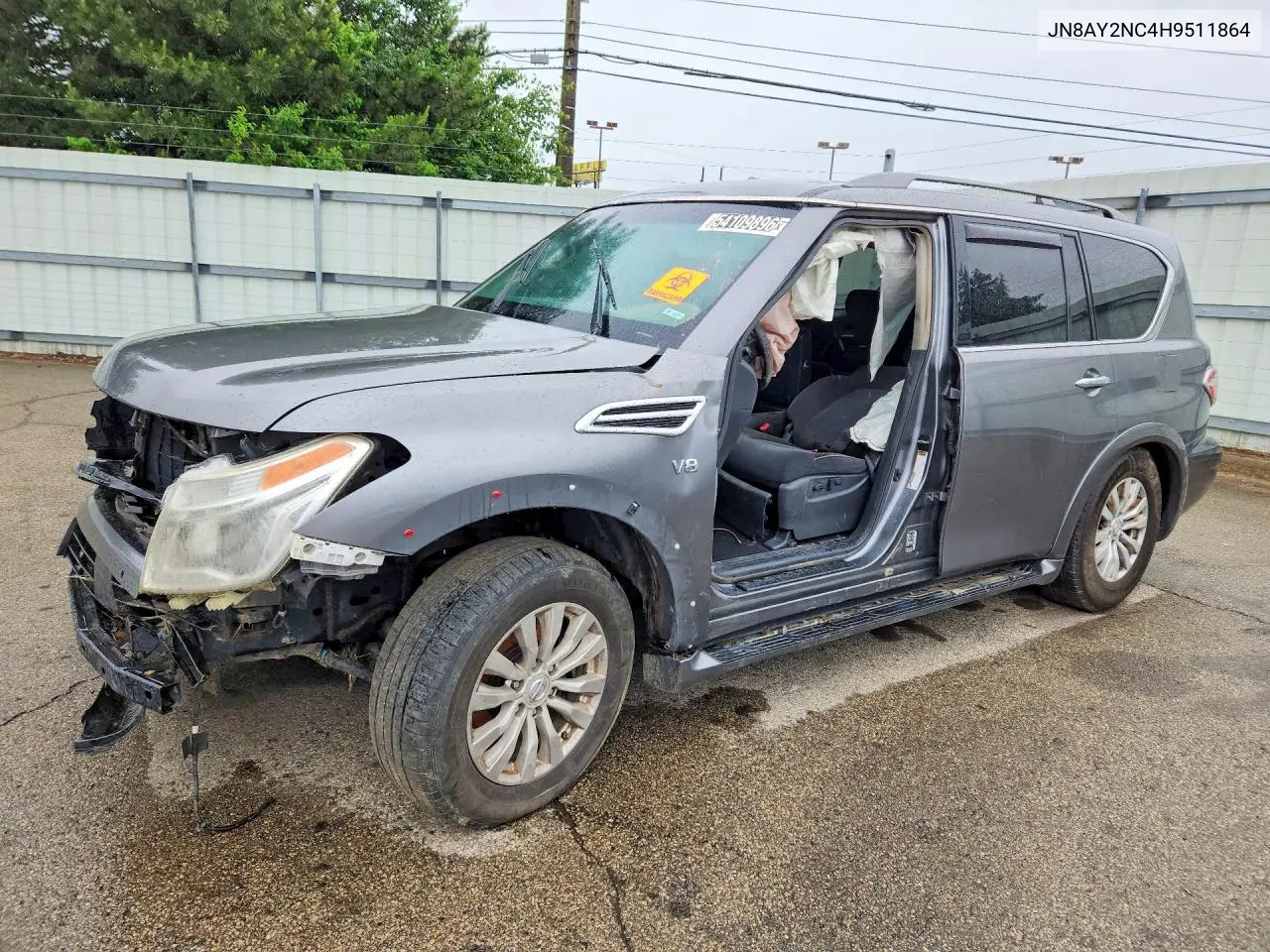 2017 Nissan Armada Sv VIN: JN8AY2NC4H9511864 Lot: 54109896