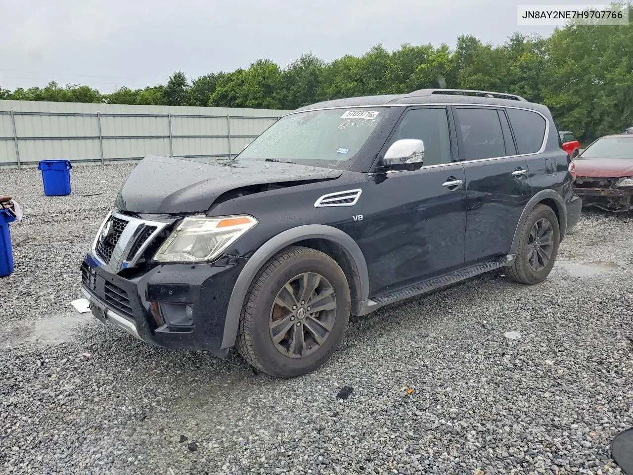 2017 Nissan Armada Platinum VIN: JN8AY2NE7H9707766 Lot: 57059716