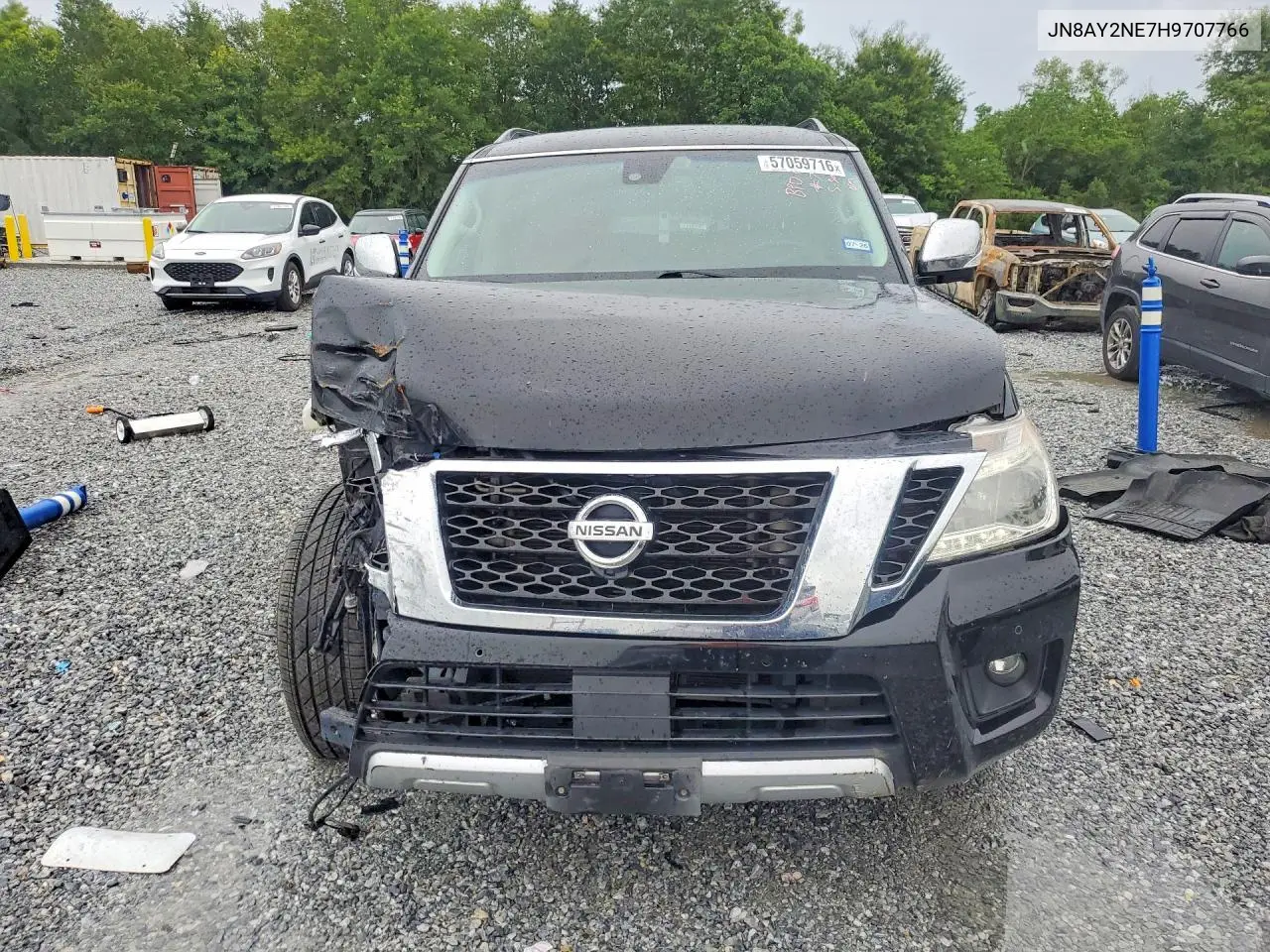 2017 Nissan Armada Platinum VIN: JN8AY2NE7H9707766 Lot: 57059716