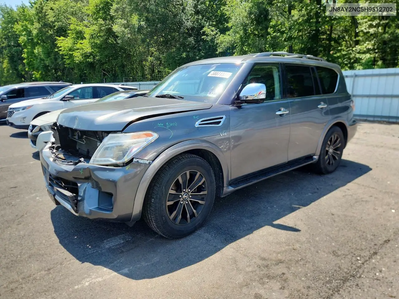 2017 Nissan Armada Platinum VIN: JN8AY2NC5H9512702 Lot: 58871326
