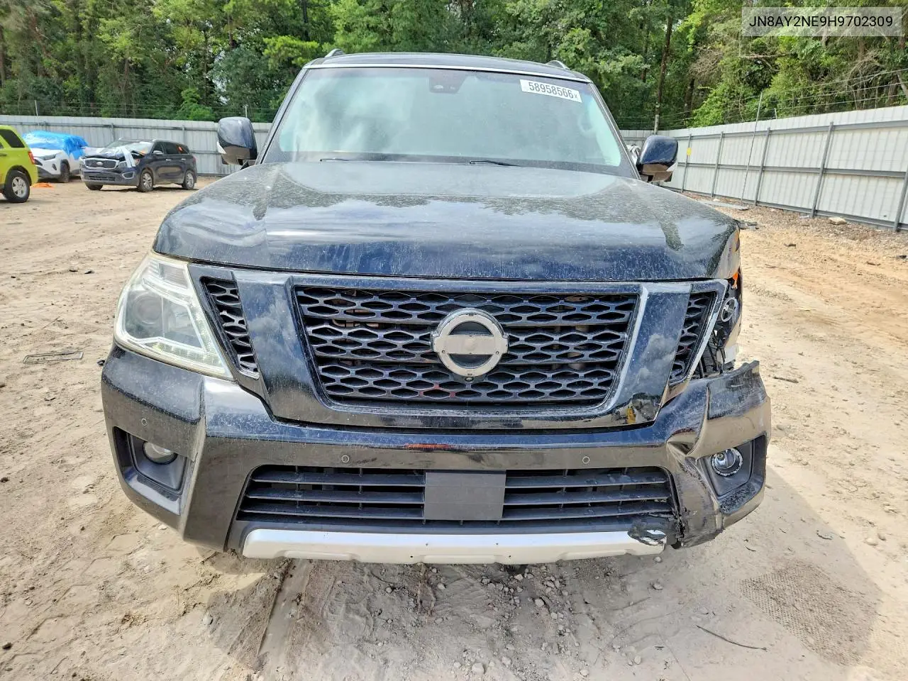 2017 Nissan Armada Platinum VIN: JN8AY2NE9H9702309 Lot: 58958566