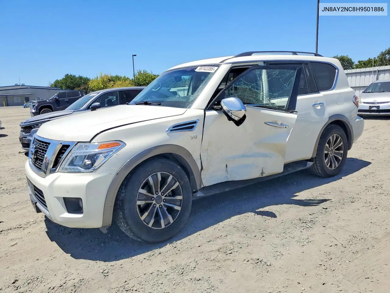 2017 Nissan Armada Sl VIN: JN8AY2NC8H9501886 Lot: 59743386