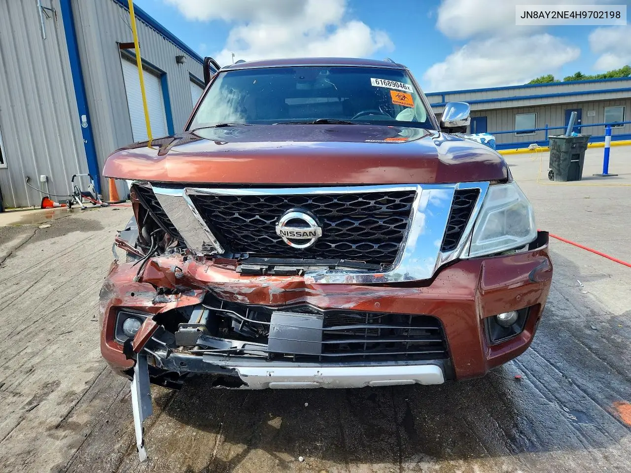 2017 Nissan Armada Platinum VIN: JN8AY2NE4H9702198 Lot: 61689046
